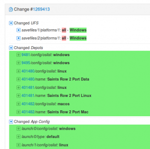 Hier die Änderungen für Saints Row 2 aus der SteamDB